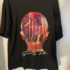 Black Burning Chris Brown t-shirt